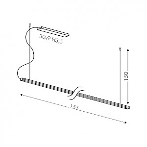 Dimensioni lampadario a sospensione Lieve